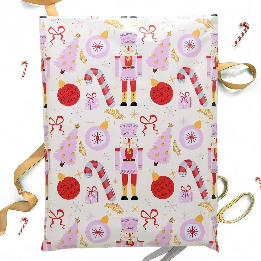 Christmas Nutcracker Poly Mailers 14.5x19 Pack of 25